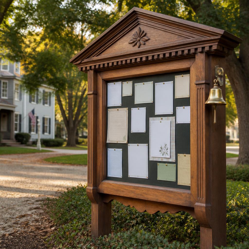Traditional community noticeboard